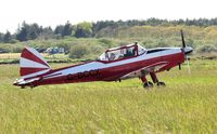 G-BCCX @ EGFP - Visiting Chipmunk (Lycoming engine). - by Roger Winser