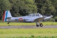 F-BKOI @ LFRU - Morane-Saulnier MS-733 Alcyon, Landing rwy 23, Morlaix-Ploujean airport (LFRU-MXN) Air show 2017 - by Yves-Q