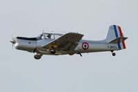 F-BKOJ @ LFRU - Morane-Saulnier MS-733 Alcyon, Take off rwy 22, Morlaix-Ploujean airport (LFRU-MXN) air show 2017 - by Yves-Q