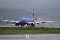 N223WN @ KBOI - Landing roll out.