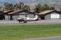 N4786H @ SZP - 1979 Mooney M20J 201, Lycoming IO-360 A&C 200 Hp, taxi off the active - by Doug Robertson