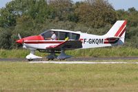 F-GKQM @ LFRU - Robin DR.400-120 Dauphin, Take off run rwy 23, Morlaix-Ploujean Regional Airport (LFRU-MXN) - by Yves-Q