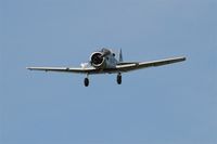 F-AZRB @ LFRU - North American SNJ-5 Texan, On display, Morlaix-Ploujean airport (LFRU-MXN) Air show 2017 - by Yves-Q