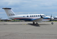 G-DXTR @ EGTF - Beech B200 Super King Air just landed at Fairoaks.