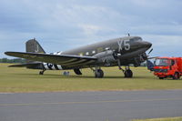 N62CC @ EGSU - Douglas DC-3C at Duxford. Marked as 330647.