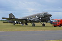 N62CC @ EGSU - Douglas DC-3C at Duxford. Marked as 330647. - by moxy