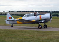 G-BGPB @ EGSU - Canadian Car & Foundry T-6 Harvard Mk.4 at Duxford. - by moxy