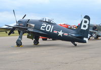 G-RUMM @ EGSU - Grumman F8F-2 (G58) Bearcat at Duxford. - by moxy