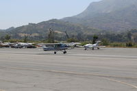 N704UT @ SZP - 1976 Cessna 150M, Continental O-200 100 Hp, landing roll Rwy 22 - by Doug Robertson