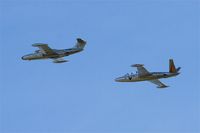 F-AZPF @ LFRU - Fouga CM-175 Zephyr, On display, Morlaix-Ploujean airport (LFRU-MXN) Air show 2017 - by Yves-Q