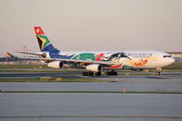 ZS-SXD @ EDDF - Line up RWY18 in the last light of the day. - by Sybille Petersen