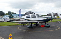 N472JJ @ EGTB - Cirrus Design Corporation SR22T at Wycombe Air Park. - by moxy