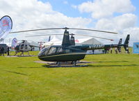 N166MG @ EGTB - Robinson R66 at Wycombe Air Park.