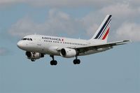 F-GUGR @ LFRB - Airbus A318-111 Short approach rwy 25L, Brest-Bretagne airport (LFRB-BES) - by Yves-Q