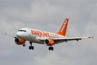 G-EZMH @ LFRB - Airbus A319-111, Short approach rwy 25L, Brest-Bretagne airport (LFRB-BES) - by Yves-Q