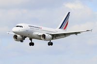 F-GUGD @ LFRB - Airbus A318-111, Short approach rwy 25L, Brest-Bretagne airport (LFRB-BES) - by Yves-Q