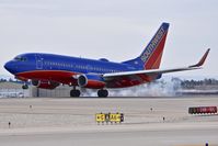 N449WN @ KBOI - Landing RWY 10L.