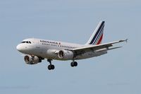 F-GUGA @ LFRB - Airbus A318-111, On final rwy 25L, Brest-Bretagne airport (LFRB-BES) - by Yves-Q