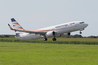 OK-TVW @ LFRB - Boeing 737-86Q, Take off rwy 07R, Brest-Bretagne airport (LFRB-BES) - by Yves-Q