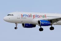 SP-HAG @ LFRB - Airbus A320-232, Short approach rwy 25L, Brest-Bretagne airport (LFRB-BES) - by Yves-Q