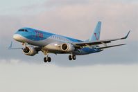 OO-TEA @ LFRB - Embraer 190LR, Short approach rwy 25L, Brest-Bretagne Airport (LFRB-BES) - by Yves-Q