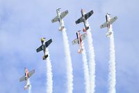 G-FUNK @ LFFQ - Yakovlev YAK-50, On display, La Ferté-Alais airfield (LFFQ) Airshow 2015 - by Yves-Q