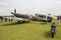 F-AZJS @ LFFQ - Supermarine 389 Spitfire PR.XIX, Static display, La Ferté-Alais airfield (LFFQ) Air show 2015 - by Yves-Q