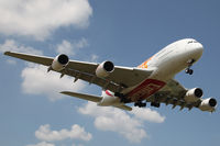 A6-EOE @ LOWW - Overhead on final runway 11 - by Hotshot