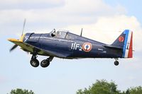 F-AZHD @ LFFQ - North American NA-68, Take off rwy 28, La Ferté-Alais (LFFQ) Air show 2015 - by Yves-Q