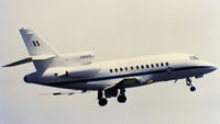 A26-073 @ YSCB - Low res rear Stbd view of RAAF 34 Squadron VIP Falcon 900 A26-073 Cn 073 taking off from Canberra's Rwy 35 during 1999. This was one of five F900s then being operated as 'Special Purpose Aircraft' by 34 Squadron. The aircraft wheels are still extended. - by Walnaus47