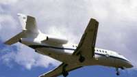 A26-076 @ YSCB - Cropped rear Stbd view of RAAF 34 Squadron VIP Falcon 900 A26-076 Cn 076 taking off from Canberra's Rwy 35 during 2000. This was one of five F900s then being operated as 'Special Purpose Aircraft' by 34 Squadron. The aircraft wheels are still extended. - by Walnaus47