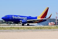 N564WN @ KBOI - Landing RWY 10R. - by Gerald Howard