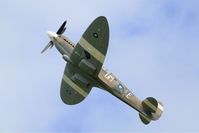 F-AZJS @ LFFQ - Supermarine 389 Spitfire PR.XIX, On display, La Ferté-Alais airfield (LFFQ) Air show 2015 - by Yves-Q