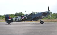 G-IBSY @ EGFH - Spitfire marked EE602/DV-V. - by Roger Winser