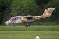 F-AZKM @ LFFQ - North American OV-10B Bronco, Landing, La Ferté-Alais (LFFQ) air show 2015 - by Yves-Q