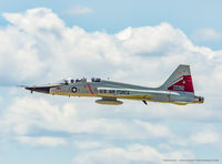 68-8121 @ AFW - T-38C 68-8121 (87th FTS/Laughlin AFB) climbing out from AFW wearing a special heritage scheme that used to be adorned by F-106's of the 87th Interceptor Squadron. - by TXAVGEEK
