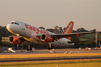 G-EZAB @ EGGD - Departing RWY 27 - by Dominic Hall