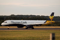G-TCVA @ EGGD - Sunset landing RWY 27 - by Dominic Hall