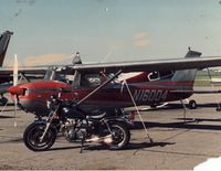 N16004 @ DPA - My motorcycle with N16004 before a flight. - by Bob Cain