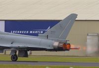 MM7343 @ EGVA - Typhoon afterburner on full throttle for take-off at RIAT 2019 Fairford
