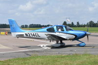 N214CL @ EGSH - Departing from Norwich. - by Graham Reeve