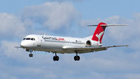 VH-NHY @ YPPH - Fokker 100. QantasLink VH-NHY final runway 03 YPPH 310719 - by kurtfinger