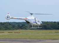 G-SHAZ @ EGTF - Guimbal Cabri G2 departing Fairoaks.
