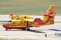 F-ZBFY @ LFML - Canadair CL-415, Taxiing to holding point Rwy 31R, Marseille-Provence Airport (LFML-MRS) - by Yves-Q