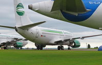 D-AGEL @ EGBP - Germania Airlines (Berlin-based) 737 in the budget airline graveyard at Kemble & being stripped for parts - by Chris Holtby