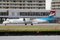LX-LQI @ EGLC - Departing from London City. - by Graham Reeve