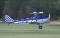 G-ALJL @ EGTH - De Havilland Tiger Moth landing at the or 'Gathering of Moths' Day 2019 at Old Warden