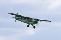 G-LIKY @ EGTH - Old Warden regular Aviat Husky landing during the Tiger Moth meet 2019 - by Chris Holtby