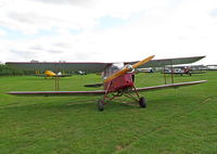 G-ADKL @ EGTH - The 1935 Hornet Moth head-on showing beautiful wooden prop at the 'Gathering of Moths' Day 2019 at Old Warden - by Chris Holtby