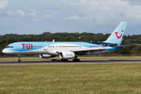 G-OOBC @ EGGD - Landing RWY 27 - by Dominic Hall